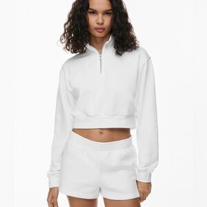 Aritzia TNA Sweatfleece Cozy Fleece Perfect Fit 1/4 Zip Sweatshirt